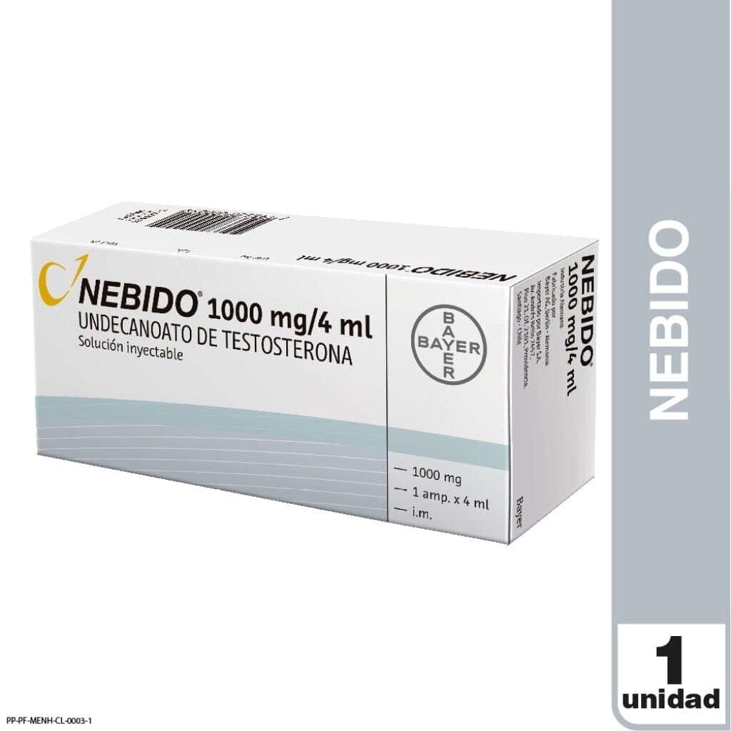 Nebido 1000 mg / 4 mL Solución Inyectable x 1 Ampolla "Ley Cenabast" Farmex-Fonasa-Persistente